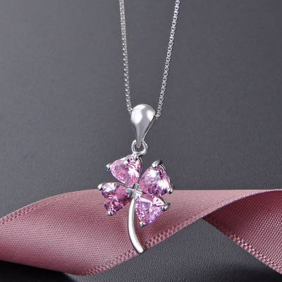 925 Sterling Silver Luxury Leaf Necklace - Click Image to Close